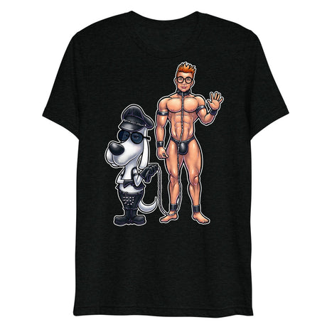 Debut garment mockup | Wag the Pup (Triblend) | Solid Black Triblend
