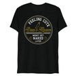 Debut garment mockup | Feeling Cute IDK (Triblend) | Solid Black Triblend