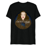 Debut garment mockup | Cheap Sentiment (Triblend) | Solid Black Triblend