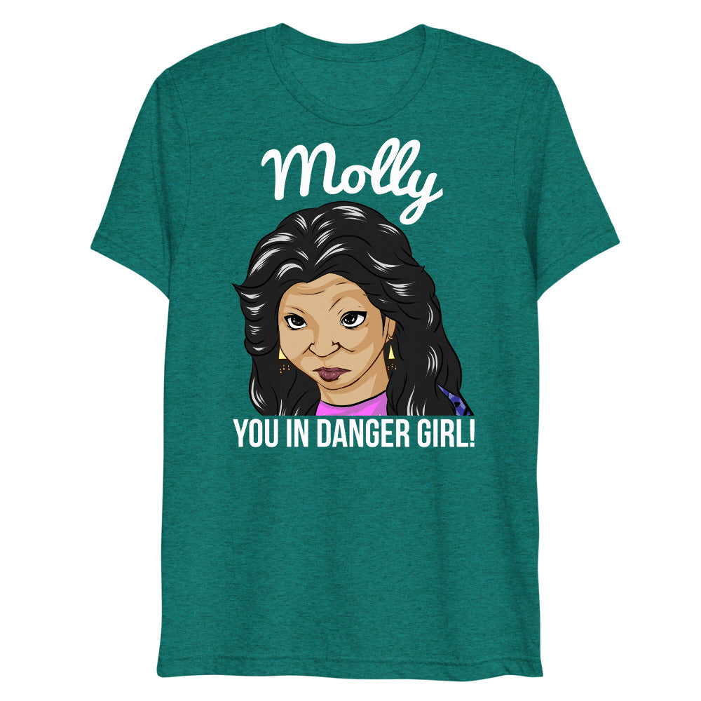 Molly You in Danger Girl (Triblend) - Teal Triblend