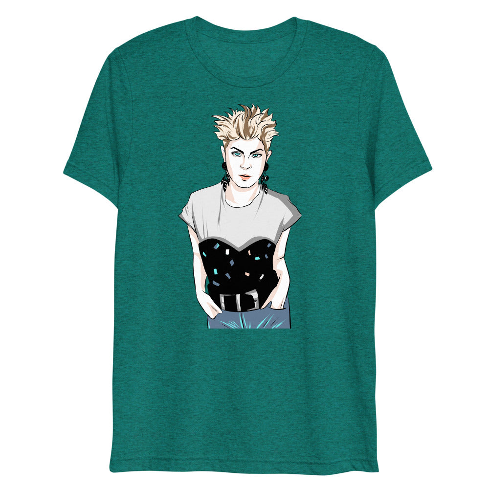 Debut garment mockup | Robyn (Triblend) | Teal Triblend