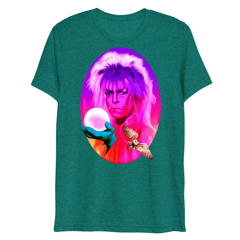 Debut garment mockup | Goblin King (Triblend) | Teal Triblend