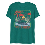 Debut garment mockup | Wolf Bird (Triblend) | Teal Triblend