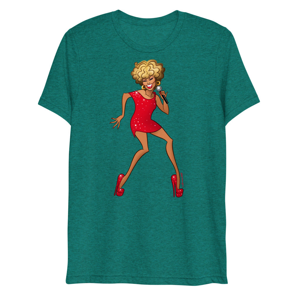 Debut garment mockup | Rolling (Triblend) | Teal Triblend