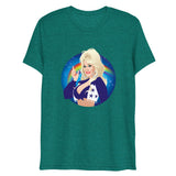 Debut garment mockup | Here Comes the Rainbow (Triblend) | Teal Triblend