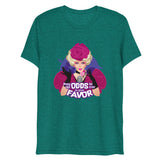 Debut garment mockup | May the Odds (Triblend) | Teal Triblend