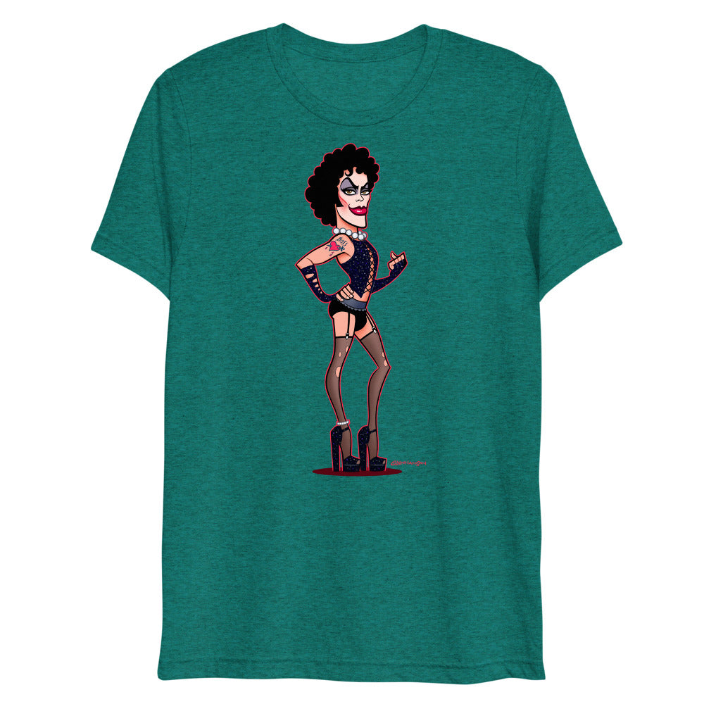 Debut garment mockup | Transylvanian (Triblend) | Teal Triblend