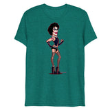 Debut garment mockup | Transylvanian (Triblend) | Teal Triblend