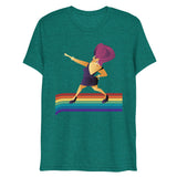 Debut garment mockup | Take it to the Runway (Triblend) | Teal Triblend
