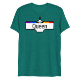 Debut garment mockup | Toronto Queen (Triblend) | Teal Triblend