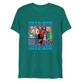 Debut garment mockup | Newsroom (Triblend) | Teal Triblend