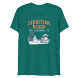 Debut garment mockup | Sebastian Beach (Triblend) | Teal Triblend