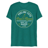 Debut garment mockup | Feeling Cute IDK (Triblend) | Teal Triblend