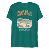 Debut garment mockup | Playa de la Bassa Rodone (Triblend) | Teal Triblend