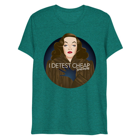 Debut garment mockup | Cheap Sentiment (Triblend) | Teal Triblend