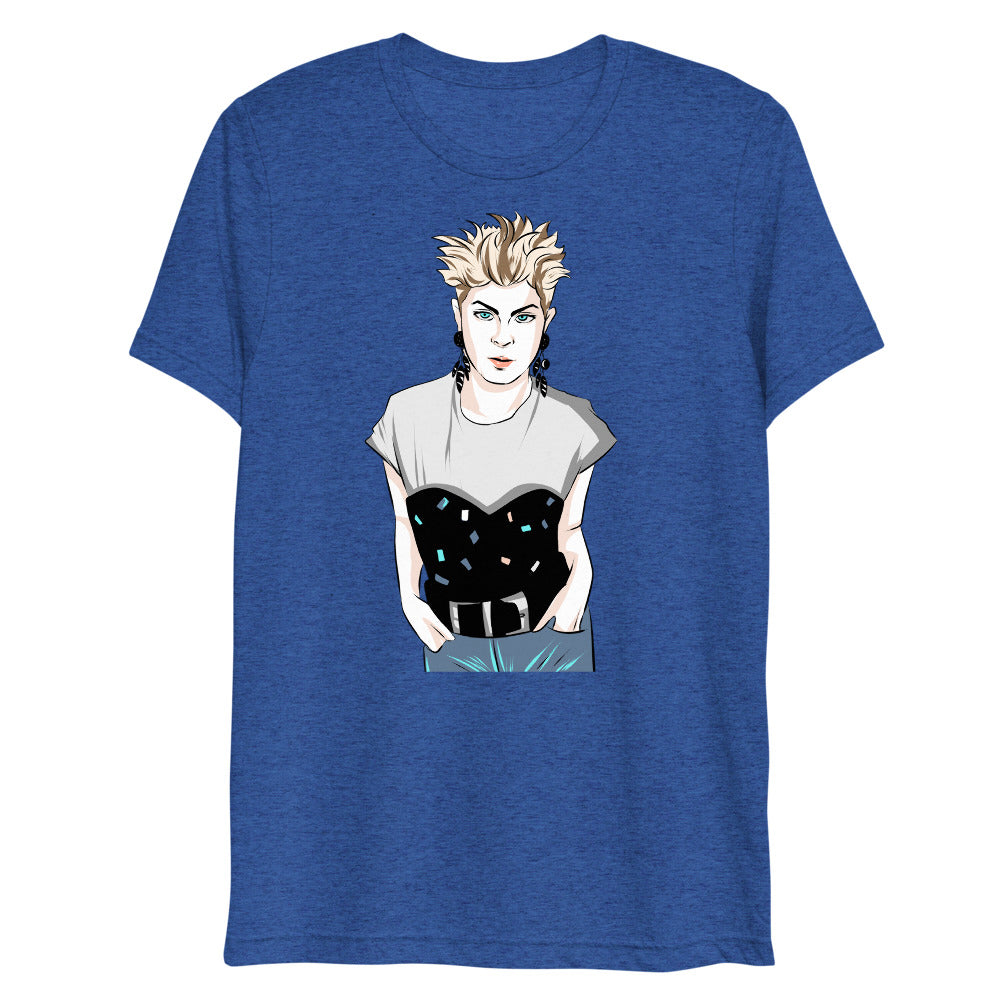 Debut garment mockup | Robyn (Triblend) | True Royal Triblend