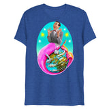 Debut garment mockup | Sea Wee Merman (Triblend) | True Royal Triblend