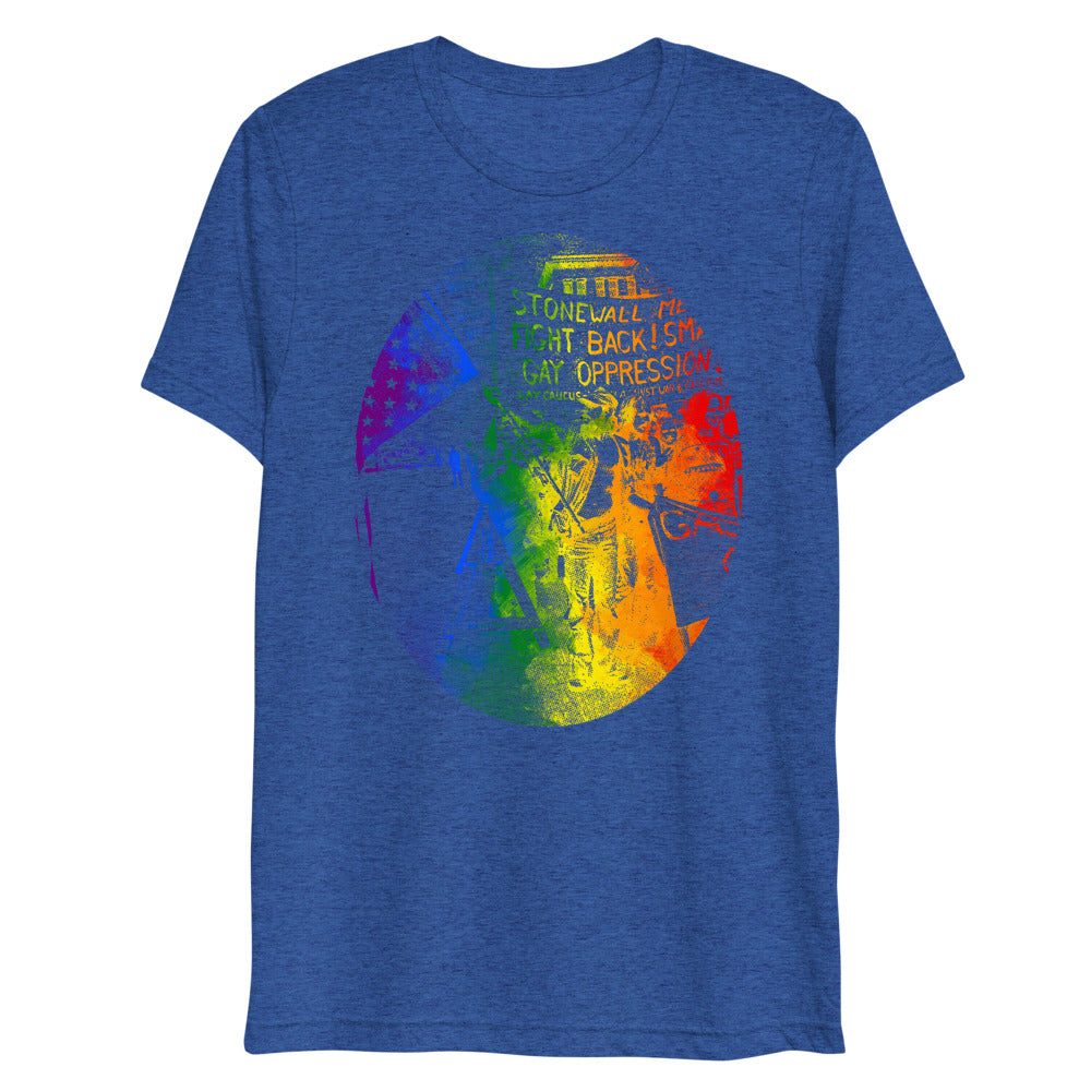 Debut garment mockup | Stonewall (Triblend) | True Royal Triblend