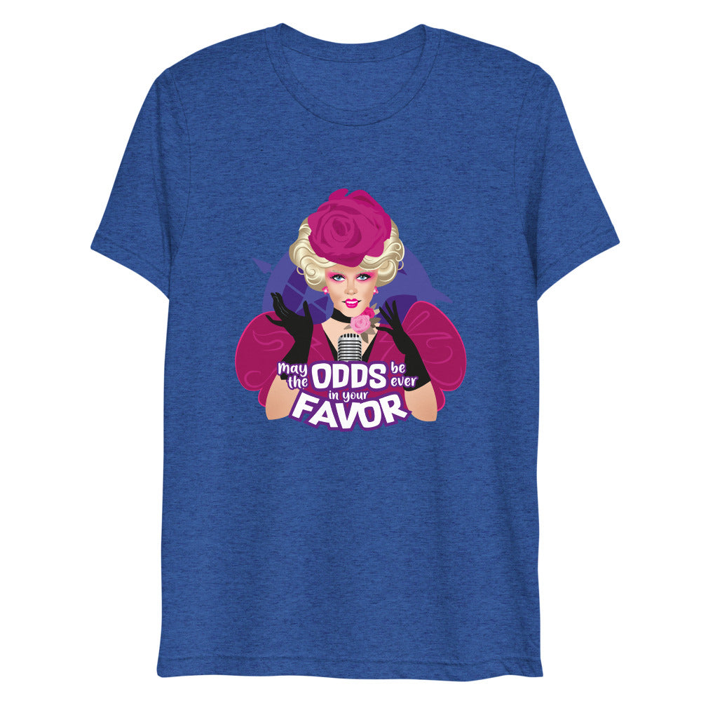 Debut garment mockup | May the Odds (Triblend) | True Royal Triblend