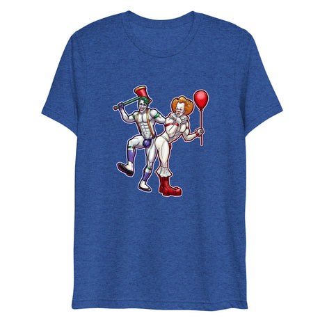Debut garment mockup | Clowns to the Left, Jokers to the Right (Triblend) | True Royal Triblend