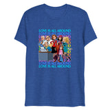 Debut garment mockup | Newsroom (Triblend) | True Royal Triblend