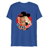 Debut garment mockup | Texas (Triblend) | True Royal Triblend