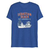 Debut garment mockup | Sebastian Beach (Triblend) | True Royal Triblend