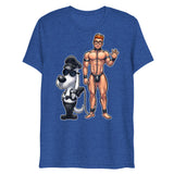 Debut garment mockup | Wag the Pup (Triblend) | True Royal Triblend