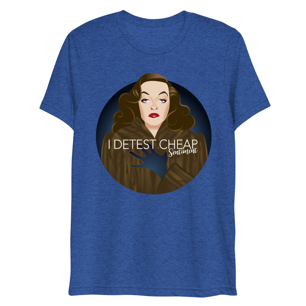 Debut garment mockup | Cheap Sentiment (Triblend) | True Royal Triblend