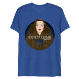 Debut garment mockup | Cheap Sentiment (Triblend) | True Royal Triblend