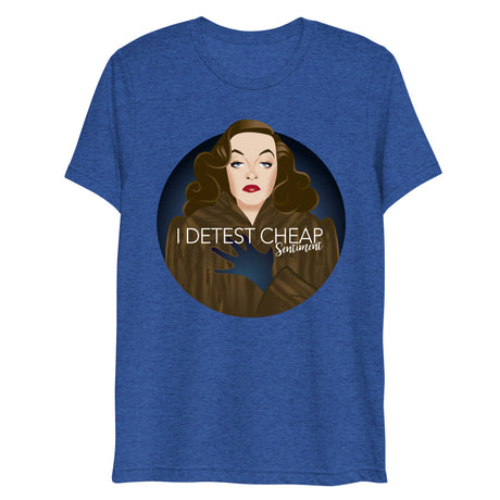 Debut garment mockup | Cheap Sentiment (Triblend) | True Royal Triblend