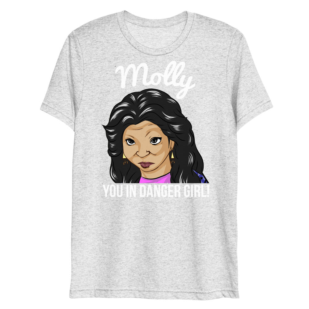 Molly You in Danger Girl (Triblend) - White Fleck Triblend