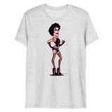 Debut garment mockup | Transylvanian (Triblend) | White Fleck Triblend