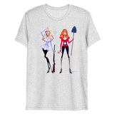 Debut garment mockup | Dead Gorgeous (Triblend) | White Fleck Triblend