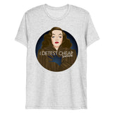 Debut garment mockup | Cheap Sentiment (Triblend) | White Fleck Triblend