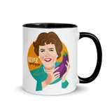 Debut garment mockup | Never Apologize (Mug) | Black