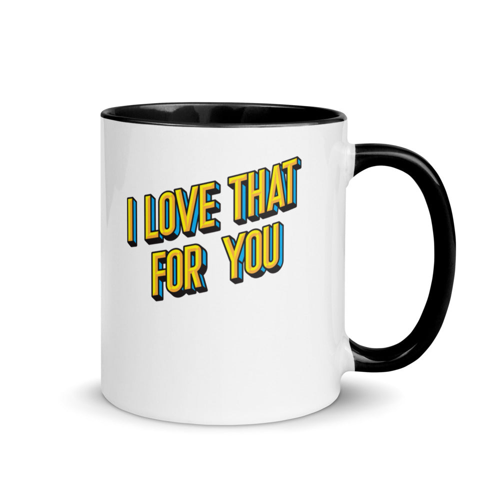 Debut garment mockup | I Love That For You (Mug) | Black