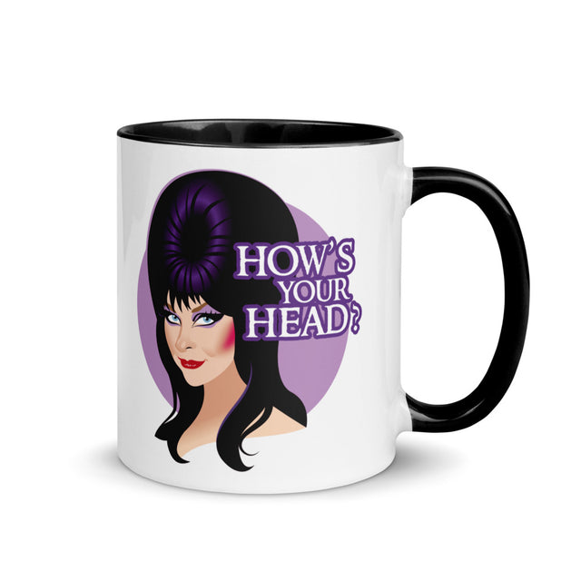 Debut garment mockup | How's Your Head? (Mug) | Black