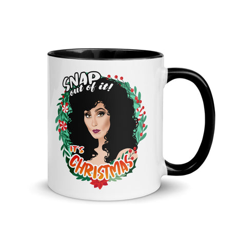 Debut garment mockup | Snap Out of It It's Xmas (Mug) | Black