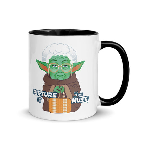 Debut garment mockup | Picture It You Must (Mug) | Black