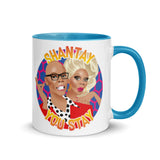 Debut garment mockup | Shantay on the Runway (Mug) | Blue