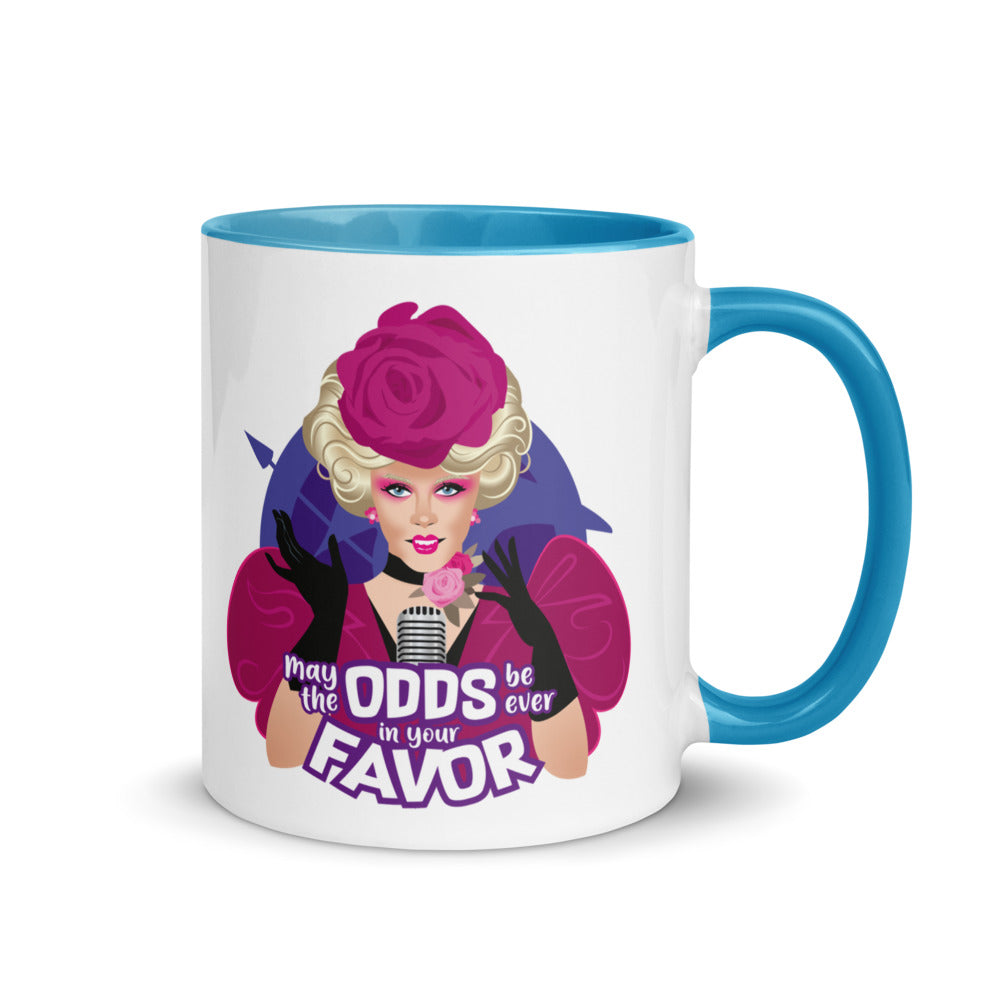 Debut garment mockup | May the Odds (Mug) | Blue
