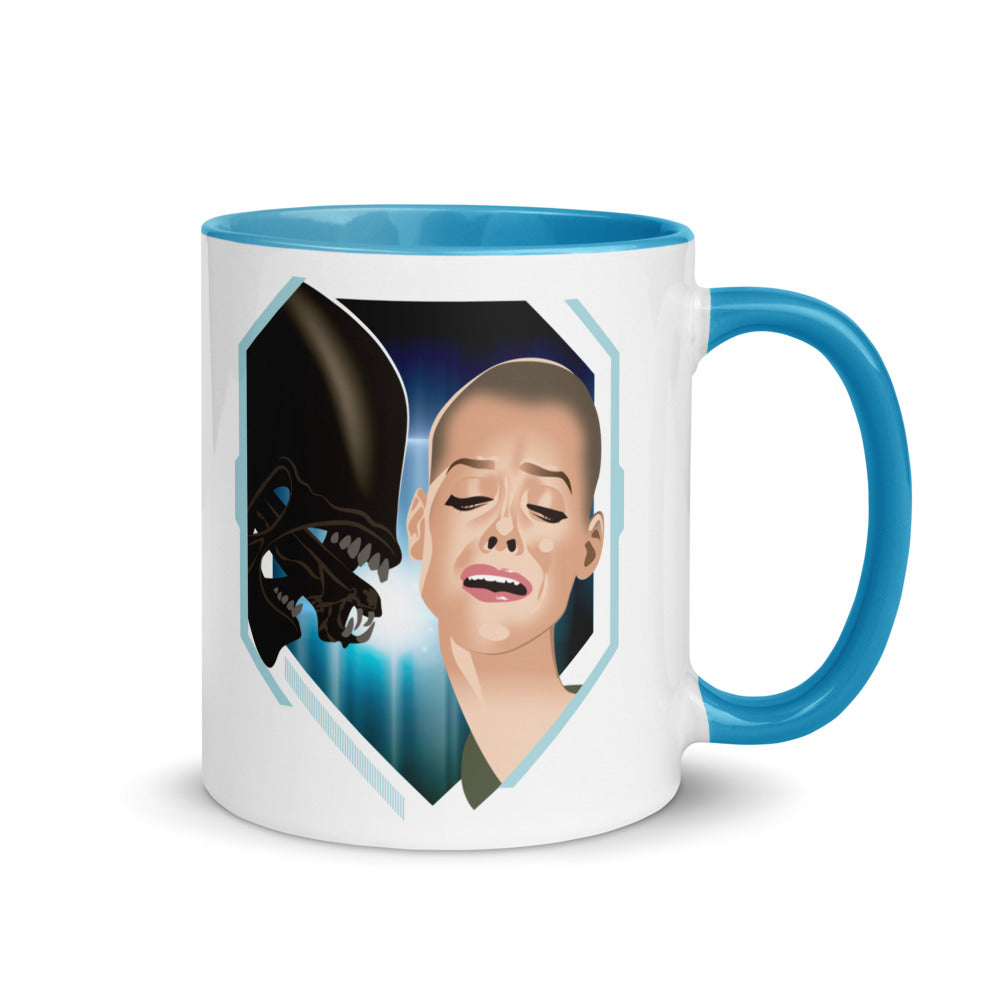 Debut garment mockup | Close Call (Mug) | Blue