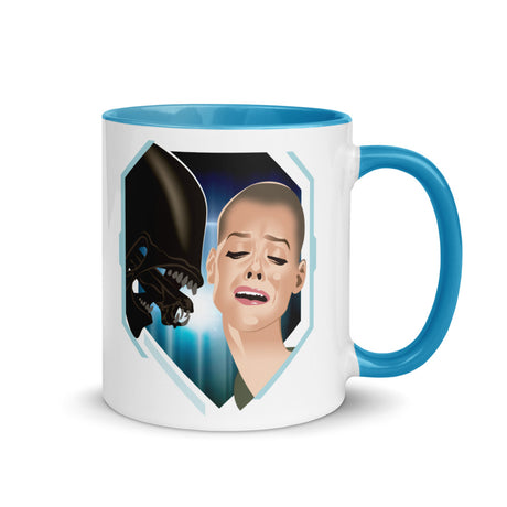 Debut garment mockup | Close Call (Mug) | Blue