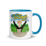 Debut garment mockup | I Just Wanna F*cking Dance (Mug) | Blue