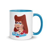 Debut garment mockup | Good Luck Babe (Mug) | Blue