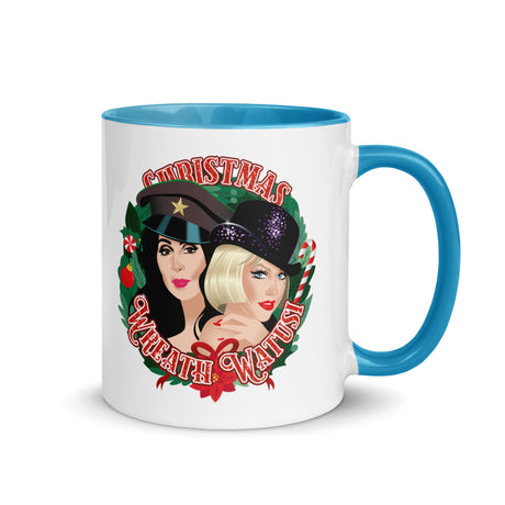 Debut garment mockup | Christmas Wreath Watusi (Mug) | Blue