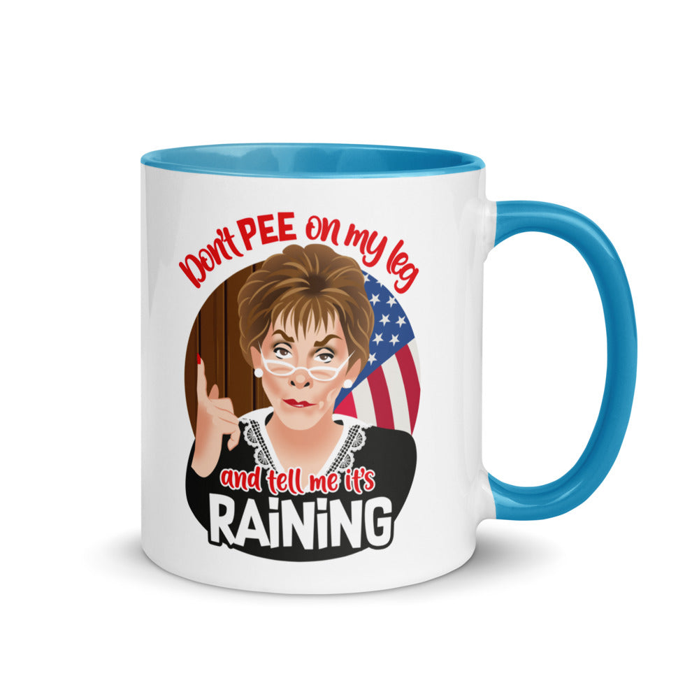 Debut garment mockup | Justice (Mug) | Blue