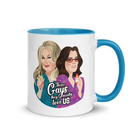 Debut garment mockup | These Gays Love Us (Mug) | Blue