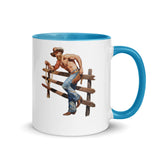Debut garment mockup | Giddy Up (Mug) | Blue
